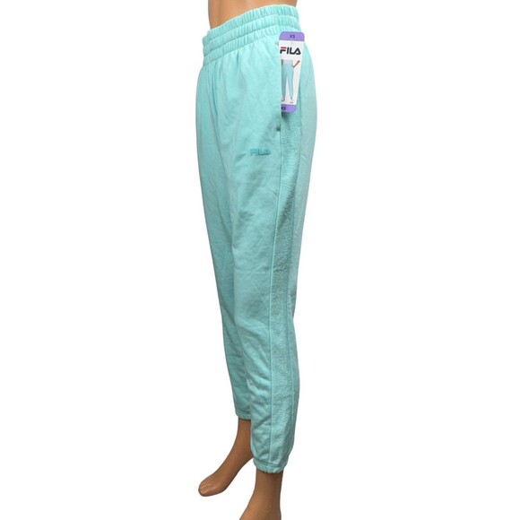 FILA Womens X-Small Blue French Terry Jogger Pants Sweatpants Athletic Track New - Picture 4 of 8